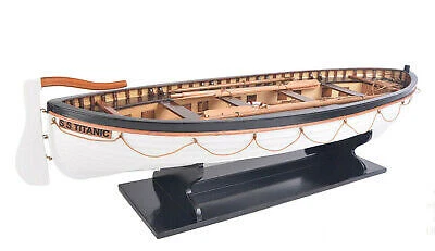 RMS Titanic Lifeboat No 7 Wooden Model 22"Passenger Ocean Liner Rescue Row Boat