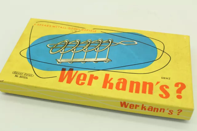 Wer kann´s? Metall Geduldspiele von Spear Spiele, Nr.30004, DDR Spielzeug