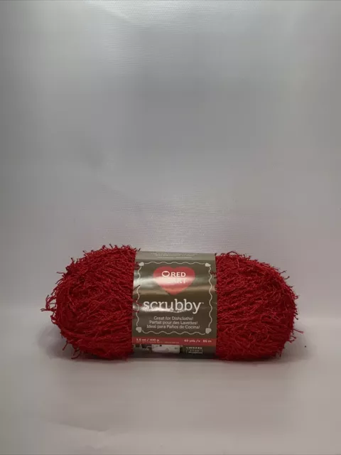 Red Heart yarn Scrubby 3.5oz, 92yds, Cherry