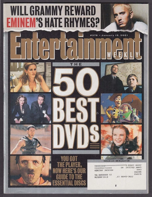 ENTERTAINMENT WEEKLY Eminem Julian Schnabel + 1/19 2001
