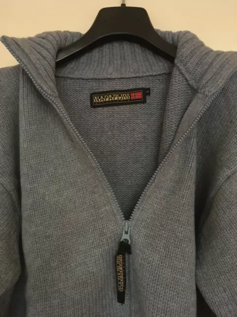 Maglione uomo Invernale Cardigan Lana NAPAPIJRI taglia S ottima condizione