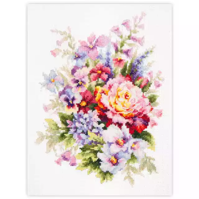 Magic Needle Zweigart Edition counted cross stitch kit "Summer Flowers", 19x26cm