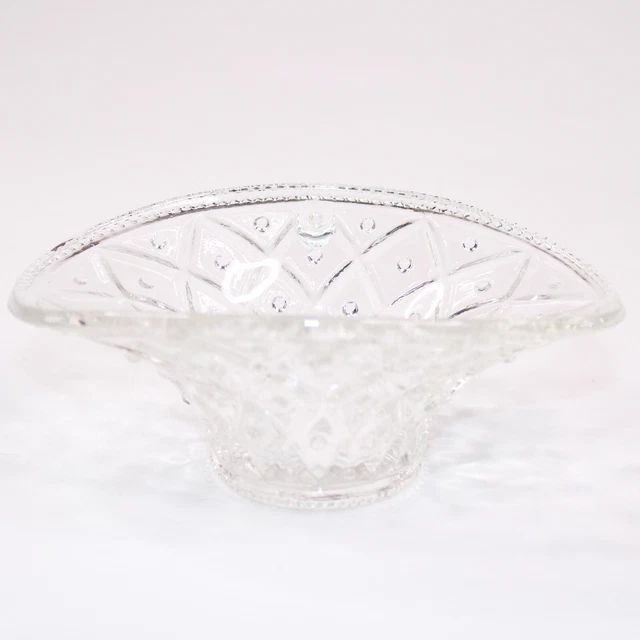 Vintage Avon Basket Dish Candy Or Nut Clear Glass Small Rare