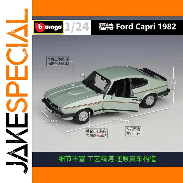 Miniature Burago 1/24 Italie - Ford Capri RS Turbo - Métal - Occasion