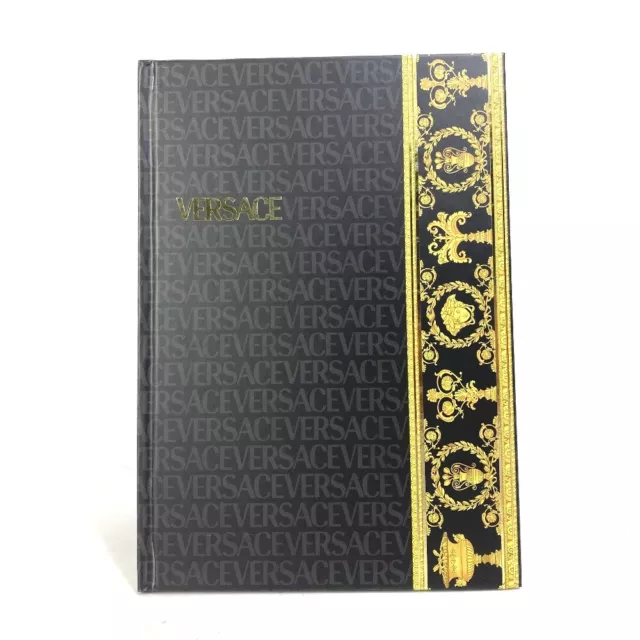 VERSACE Medusa Logo Medusa notebook stationery notepad paper Black/Gold Unused