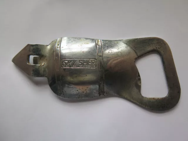 CROWN SEAL BOTTLE OPENER SKIL SHER POWER TOOLS ADVERTISING c1950s MADE of IRON