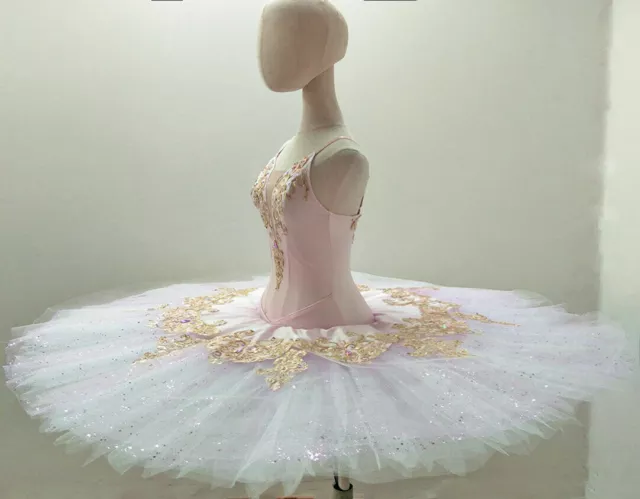 New Professional Classical Pink Ballet Tutu Skirt for Kids Women Dance Costumes 3
