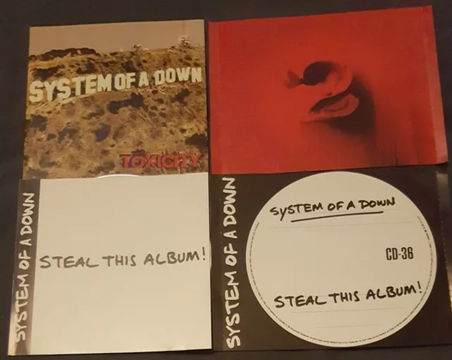 SYSTEM OF A DOWN 'TOXICITY & STEAL THIS ALBUM' 2xCD'S *VGC Nu-metal 30 Tracks ☆