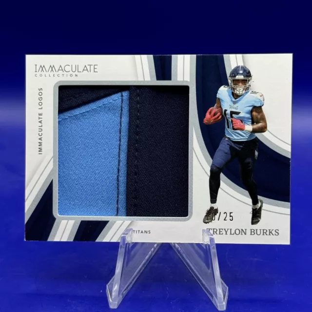 2023 Panini Immaculate Treylon Burks Immaculate Logos Titans /25 ~ IL-TBUR