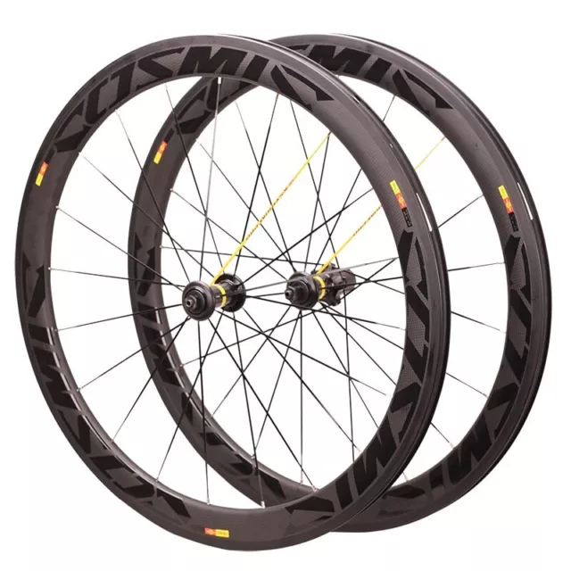 700C Carbon Fiber Wheelset 38/50/60mm V Brake Road Bike Front Rear Wheels Cosmic