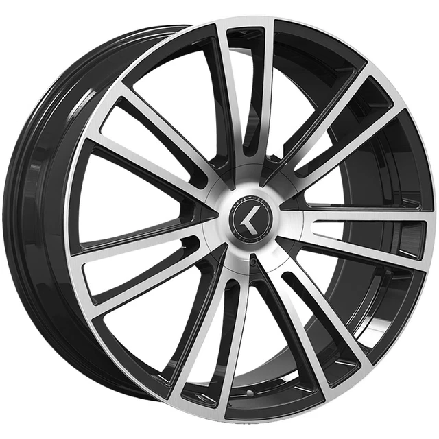 Kraze 183 Spectra 22x8.5 5x4.5"/5x120 +38mm Black/Machined Wheel Rim 22" Inch