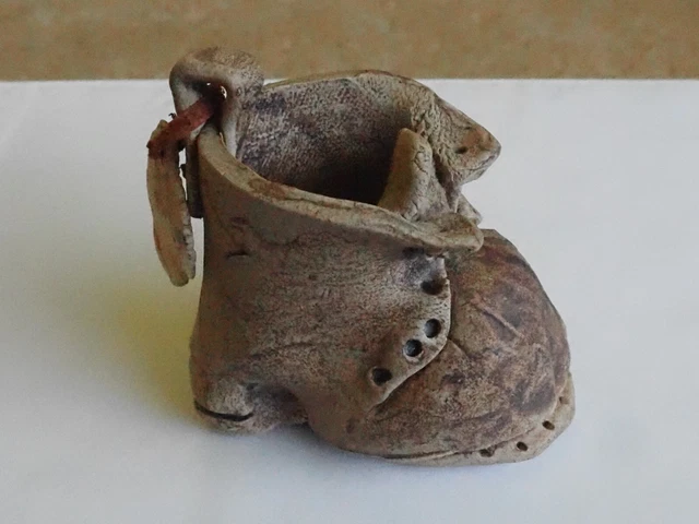Hand made Pottery "Cane Cutters Boot'' Australian Souvenir  / Collectables