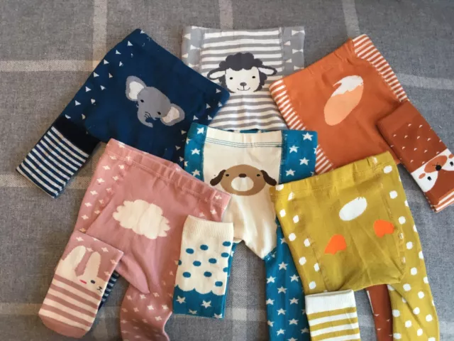 leggings bébé de Noël - canard, éléphant, lapin, mouton, renard, chiot **VENDEUR BRITANNIQUE**