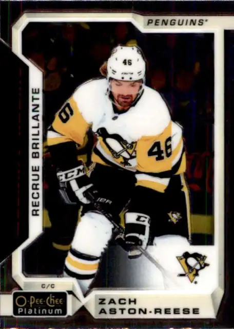 2018-19 O-Pee-Chee Platinum #179 Zach Aston-Reese Pittsburgh Penguins Rookie