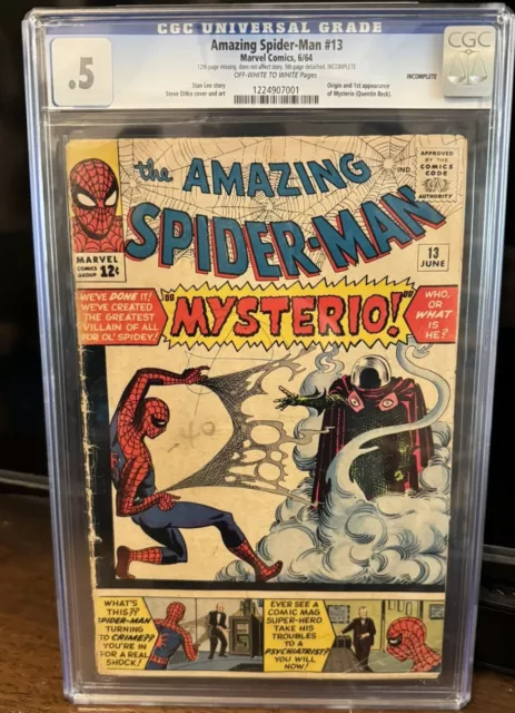 Amazing Spider-Man #13 CGC 0.5 1964 1st app. Mysterio