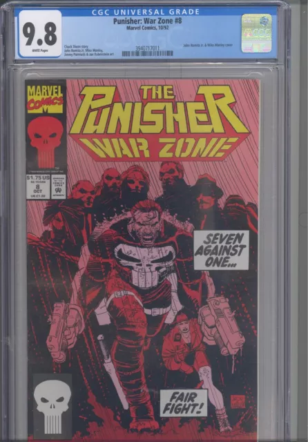 Punisher War Zone #8 CGC 9.8 1992 Marvel Comics John Romita Jr Cover