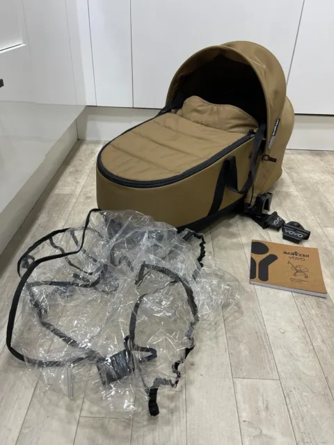 Babyzen Yoyo Bassinet / Carrycot + Adapters  - Toffee- Raincover - RRP £245