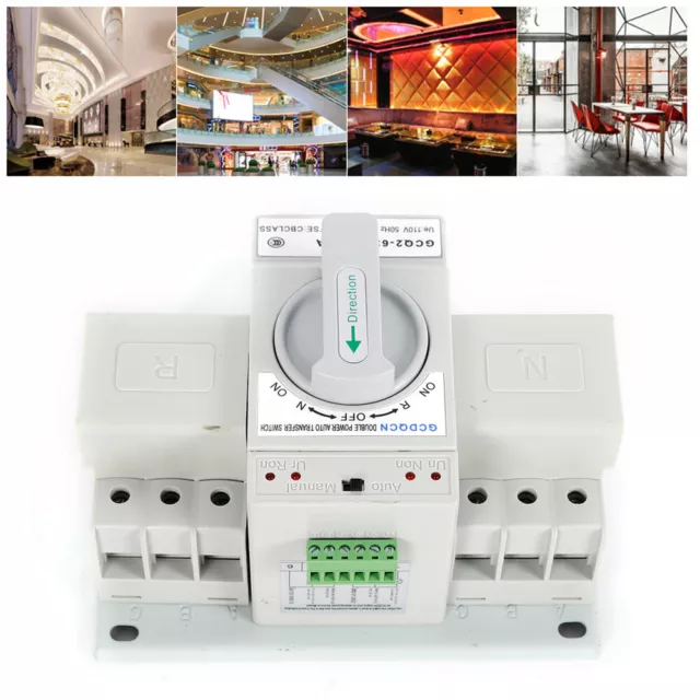 Interruttore trasferimento automatico 3P Power corrente di emergenza interruttore doppio alimentatore 63A