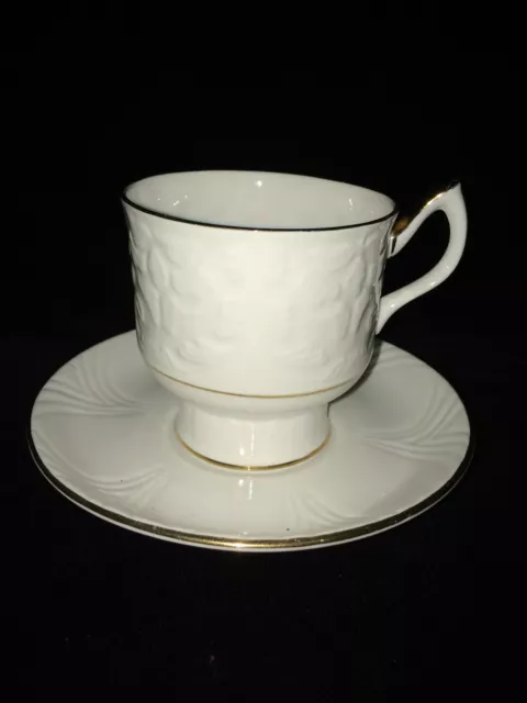 Vintage Crown Staffordshire Bone China England Tea Cup Saucer Glendale Demitasse