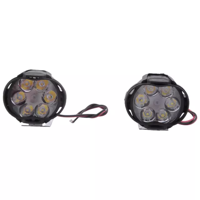 2PCS 6 LED for Motorcycle Group 10W 1000Lm Universal Scooter ATV Fe4685