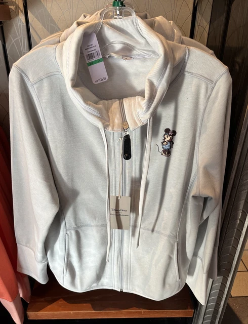 Disney Parks Tommy Bahama Minnie Mouse Zip Up Jacket L XL NWT