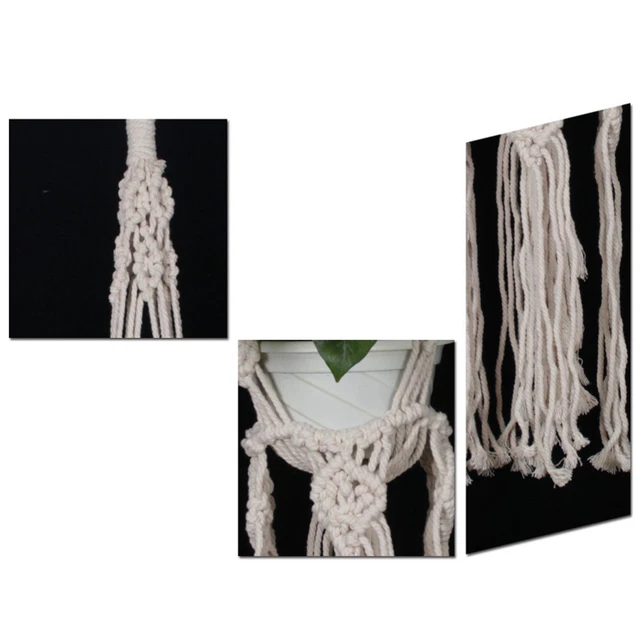 110 cm Pflanzen Aufhänger Blumentopf Pflanze Korb Halter für Indoor Outdo 3