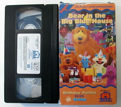 BEAR IN THE Big Blue House Volume 7 VHS 1999 Birthday Parties Giving bear-in-the-big-blue-house-volume-7-vhs-1999-birthday-parties-giving