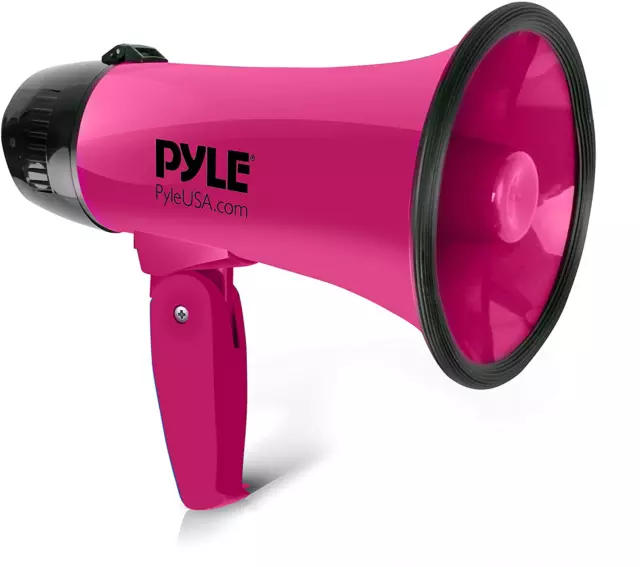 Portable Megaphone Siren Microphone Music Bullhorn Loud Speaker Outdoor ( Pink )