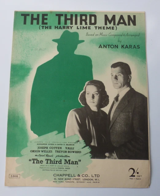 THE THIRD MAN The Harry Lime Theme Orson Wells Joseph Cotton Valli