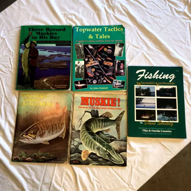 LOT OF 5 Fishing Books Musky Muskie Louis Spray John Dettloff Wisconsin Lot  4 $10.00 - PicClick