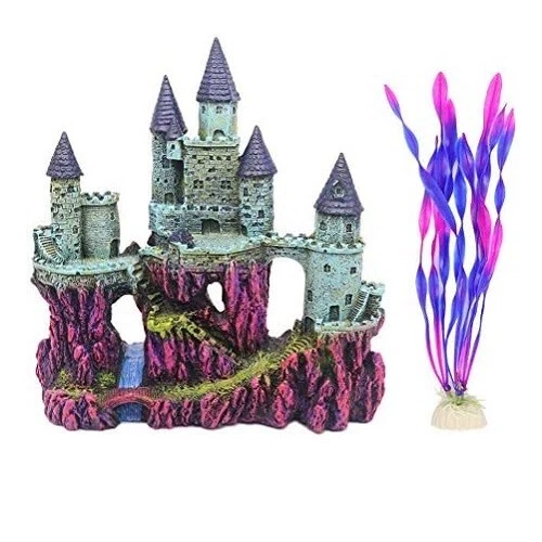 Fairy Large Castle Glow Aquarium Decorations Fish Tank Ornaments For Betta Fish