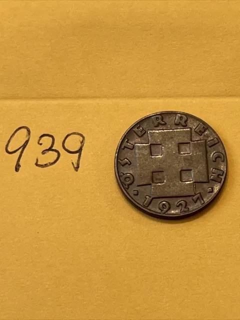 1927 AUSTRIA  - 2 GROSCHEN - KM#2837 - World Coin