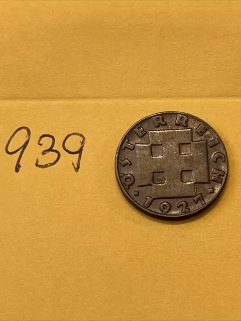 1927 AUSTRIA  - 2 GROSCHEN - KM#2837 - World Coin