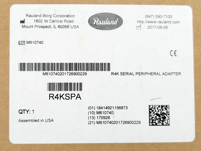 Rauland Borg R4K R4KSPA Serial Peripheral Adapter *NEW*