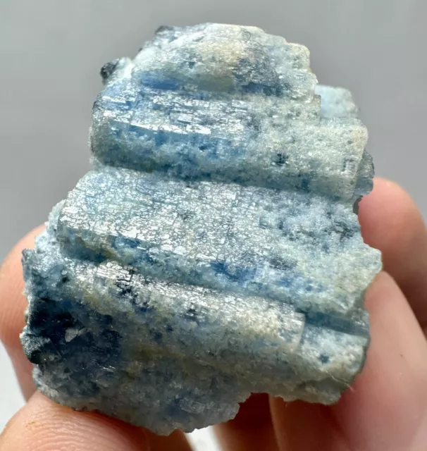 77 Carat Ultra Rare Blue Alkali Beryl Step Bye Step Crystals From Badakhshn @Afg