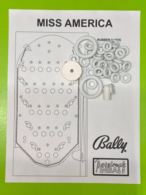 1957 Bally Miss America Pinball / Bingo Machine Rubber Ring Kit