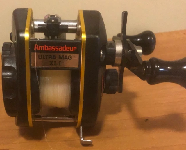 AMBASSADEUR ULTRA MAG XL4 XLVI Baitcasting Reel Set Used