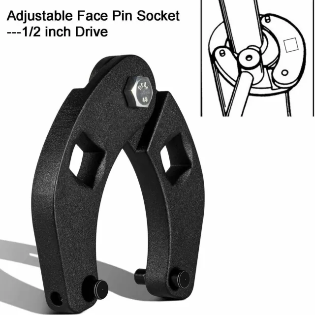 7463Adjustable Gland Nut Wrench Cap Remover Spanner Tool For Hydraulic Cylinders