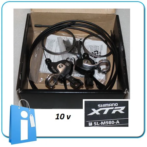 NOS Mandos Cambio Shimano XTR 2/3 x 10v SL-M980 Abrazadera MTB m980 sl-m980-a