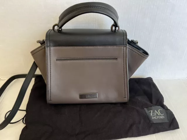 ZAC Zac Posen Gray/ Black Gold Eartha Iconic Top Handle Crossbody Shoulder Bag