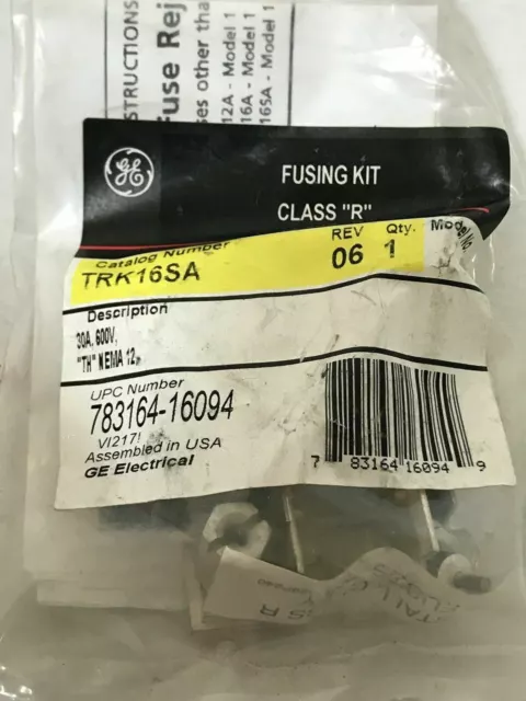 GE TRK16SA Rev06 Fusing Kit Class R