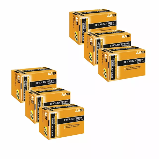 60 X Duracell Industrial AA Batteries Alkaline 1.5V LR6 MN1500 Procell Battery