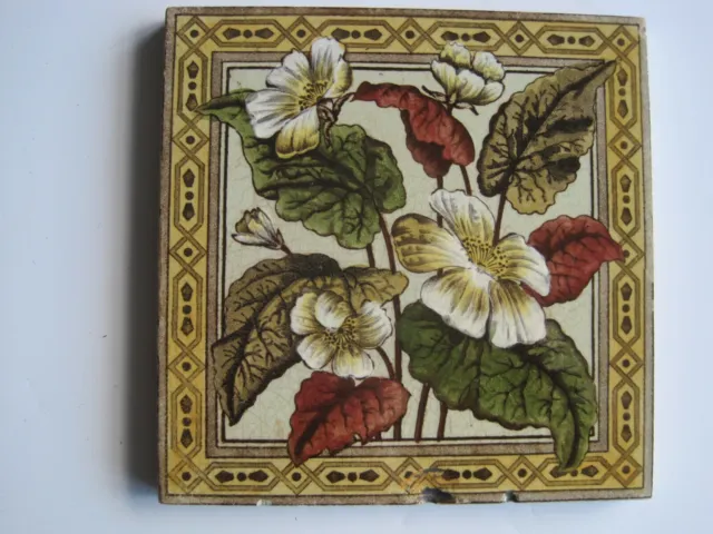 Antique Victorian Transfer Print & Tint Tile - Sherwin & Cotton  #1179 C1884