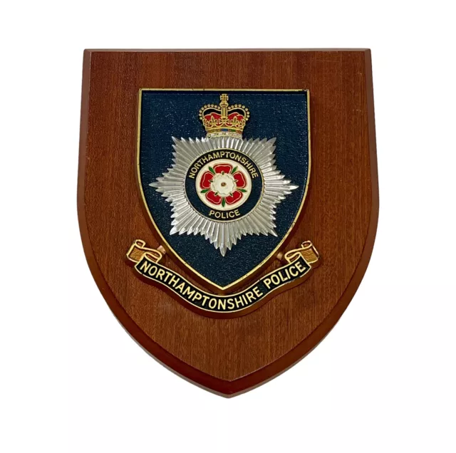 Northamptonshire Police Crest Badge Wood Plaque UK England Dextercrest