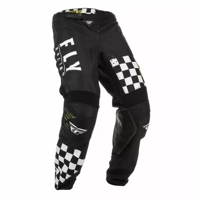 Fly Racing Rockstar Kinetic Motocross MX Du Pont Trousers - Black/White