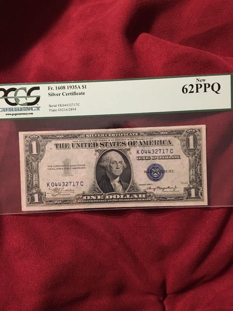 AC 1935A $1 Silver Certificate PCGS 62 PPQ Fr 1608. ((((( WOW))))