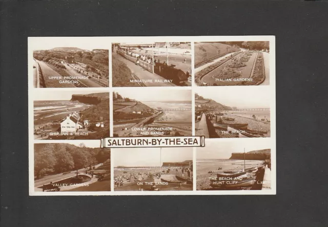 Saltburn-By-The-Sea. Real Photo Multiview Postcard.