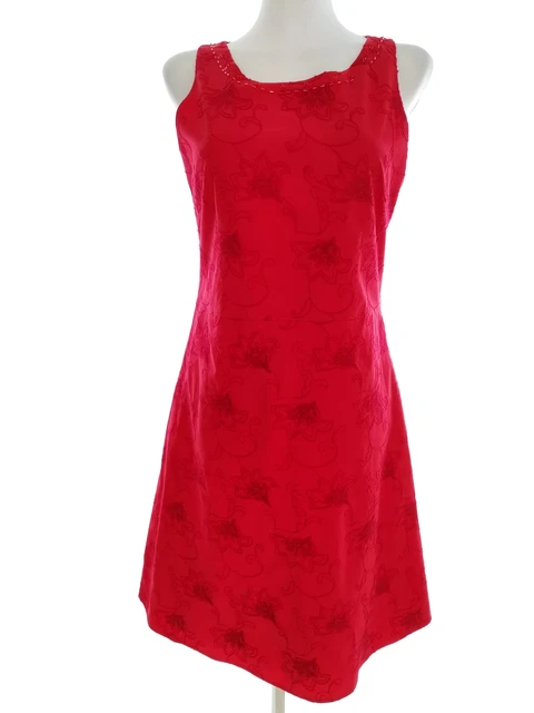 Robe Express Femme Bleue Florale - Bretelles Spaghetti Longueur Genou - Taille 5/6 - NEUF Sans étiquette
