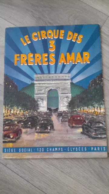 AMAR Programme Cirque 1952 / Le cirque des 3 frères Amar