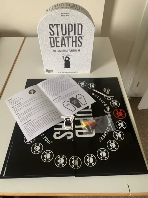 Stupid Deaths - The Frightfully Funny Game By University Games - Complete GUC